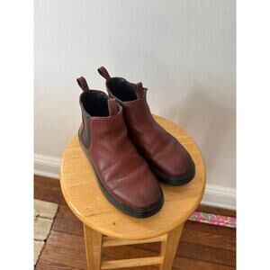 Camper Kids Chelsea Red Leather Boots Size 34